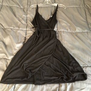 H&M black wrap dress size M